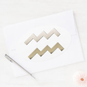 Aquarius Ovaler Aufkleber (Umschlag)