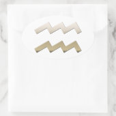 Aquarius Ovaler Aufkleber (Tasche)