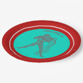 Aquarius-Papierplatte Pappteller (Schrägansicht)