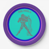 Aquarius-Papierplatte Pappteller (Vorderseite)