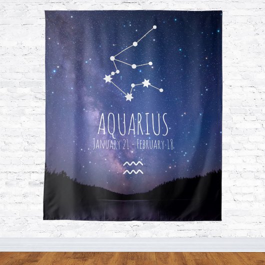Aquarius | Personalisierte Astrologie Wandteppich