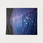 Aquarius | Personalisierte Astrologie Wandteppich (Vorderseite (Horizontal))