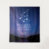 Aquarius | Personalisierte Astrologie Wandteppich (Vorderseite)