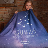 Aquarius | Personalisierte Sternbilder Fleecedecke