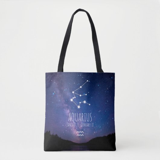 Aquarius | Personalisierte Sternbilder Tasche (Vorderseite)