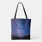 Aquarius | Personalisierte Sternbilder Tasche (Rückseite)