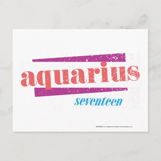 Aquarius Pink Postkarte (Vorderseite)