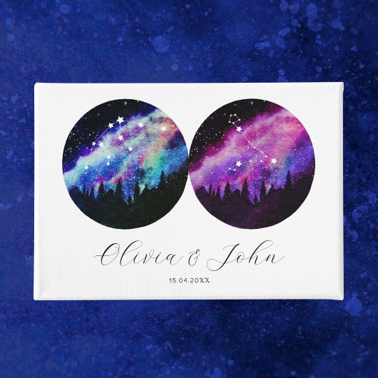 Aquarius Pisces Personalisierte Paare Horoskop Poster