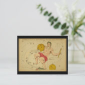 Aquarius, Piscis Australis & Ballon Aerostatique Postkarte (Stehend Vorderseite)