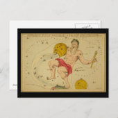 Aquarius, Piscis Australis & Ballon Aerostatique Postkarte (Vorne/Hinten)
