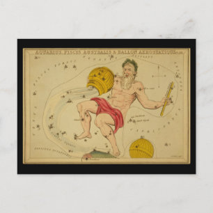 Aquarius, Piscis Australis & Ballon Aerostatique Postkarte