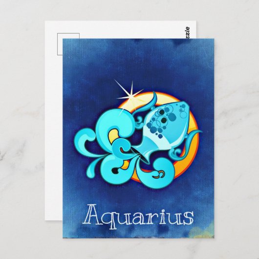 Aquarius Postcard Postkarte (Vorne/Hinten)