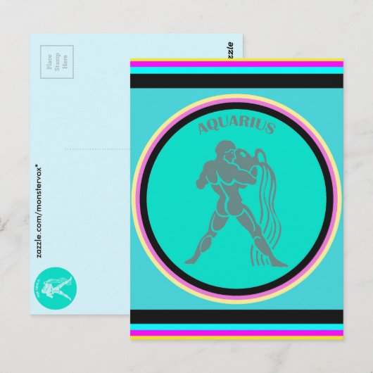 Aquarius Postcard Postkarte (Vorne/Hinten)
