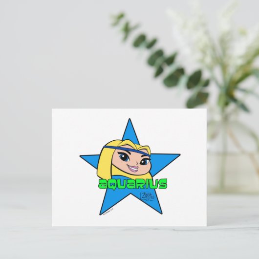 Aquarius Postcard Postkarte (Stehend Vorderseite)