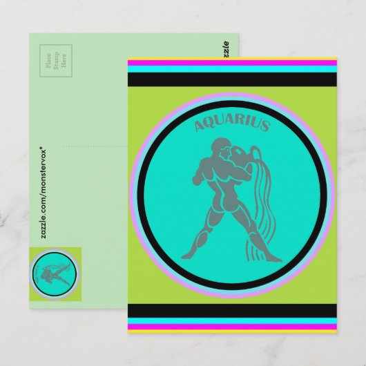 Aquarius Postcard Postkarte (Vorne/Hinten)