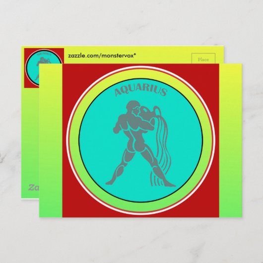 Aquarius Postcard Postkarte (Vorne/Hinten)