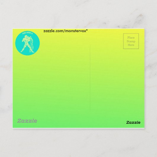 Aquarius Postcard Postkarte (Rückseite)