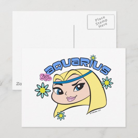 Aquarius Postcard Postkarte (Vorne/Hinten)