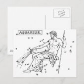 Aquarius Postkarte (Vorne/Hinten)