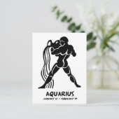 Aquarius Postkarte (Stehend Vorderseite)