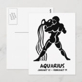Aquarius Postkarte (Vorne/Hinten)