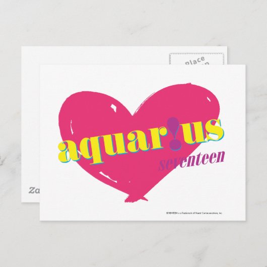 Aquarius Postkarte (Vorne/Hinten)