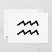 Aquarius Postkarte (Vorne/Hinten)