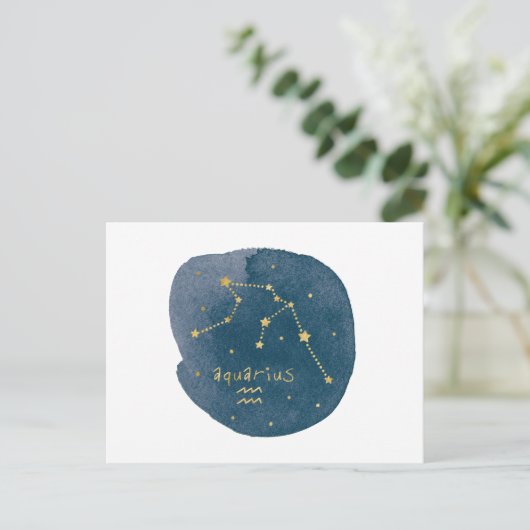 Aquarius Postkarte (Stehend Vorderseite)