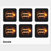 Aquarius Quadratischer Aufkleber (Blatt)