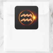 Aquarius Quadratischer Aufkleber (Tasche)