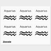 Aquarius Quadratischer Aufkleber (Blatt)