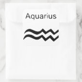 Aquarius Quadratischer Aufkleber (Tasche)