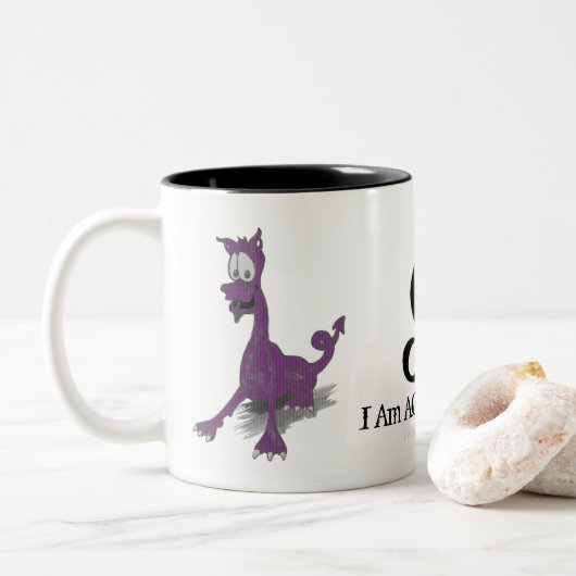 Aquarius Rahu Zodiac Dragon Lila Zweifarbige Tasse (Mit Donut)