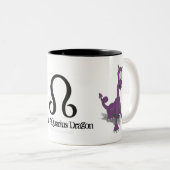 Aquarius Rahu Zodiac Dragon Lila Zweifarbige Tasse (VorderseiteRechts)