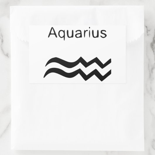 Aquarius Rechteckiger Aufkleber (Tasche)