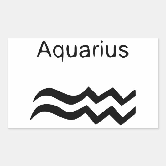 Aquarius Rechteckiger Aufkleber (Vorderseite)