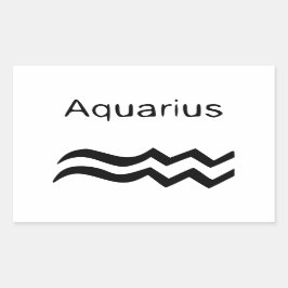 Aquarius Rechteckiger Aufkleber