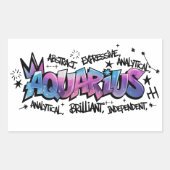 Aquarius Rechteckiger Aufkleber (Vorderseite)