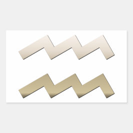 Aquarius Rechteckiger Aufkleber