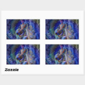 Aquarius Rechteckiger Aufkleber (Blatt)