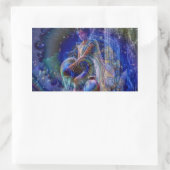 Aquarius Rechteckiger Aufkleber (Tasche)