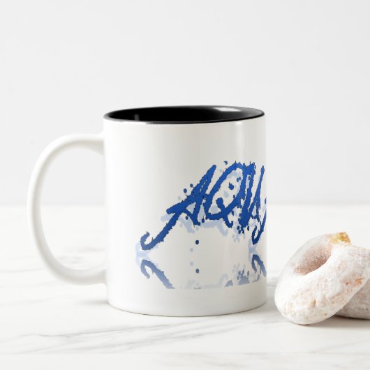 Aquarius Reflection Zweifarbige Tasse (Mit Donut)