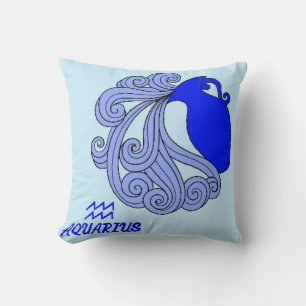 Aquarius Reversible Throw Kissen