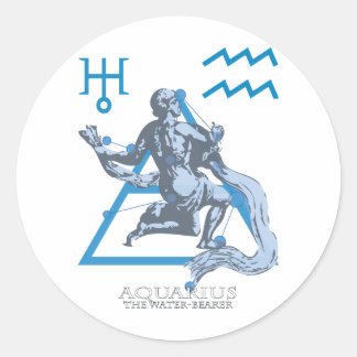 Aquarius Runder Aufkleber