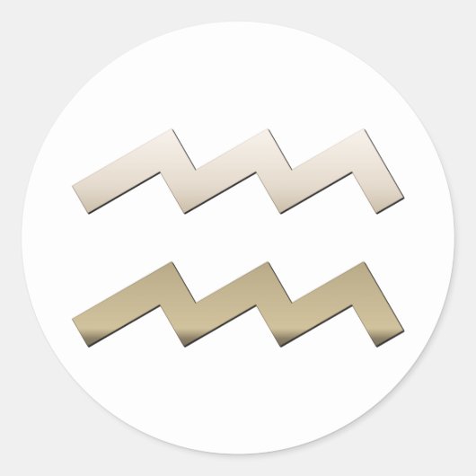 Aquarius Runder Aufkleber (Vorderseite)