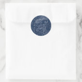 Aquarius Runder Aufkleber (Tasche)