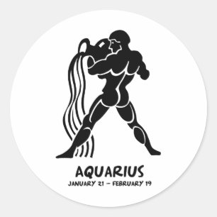 Aquarius Runder Aufkleber