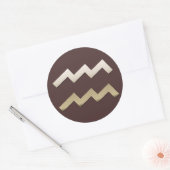 Aquarius Runder Aufkleber (Umschlag)