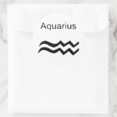 Aquarius Runder Aufkleber (Tasche)