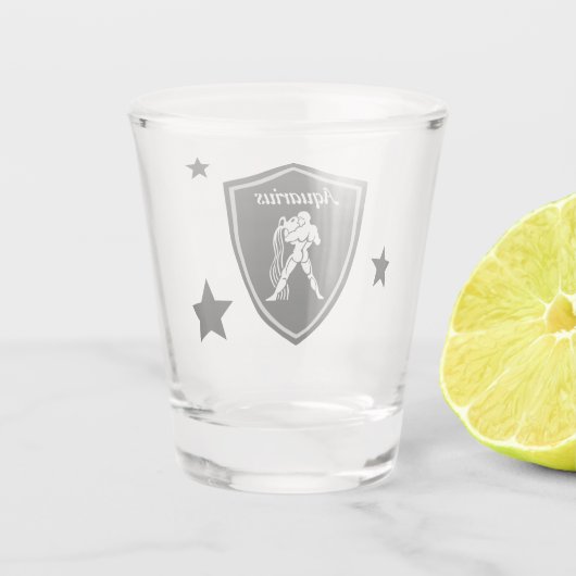 Aquarius Schnapsglas (Rückseite)